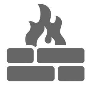 Icon für die Darstellung von Firewall & Security (grau)