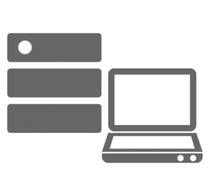 Icon für die Darstellung von Hardware (grau)