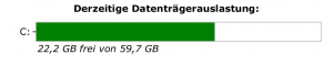 K-iS Systemhaus - careIT: Datenträgerauslastung
